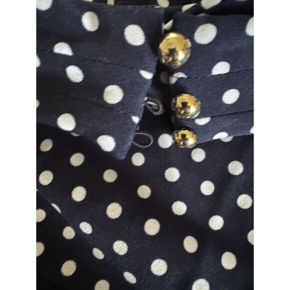 MICHAEL Michael Kors Women's Dot Border Twist Halter Tank Top Midnight Blue XL - Picture 11 of 13